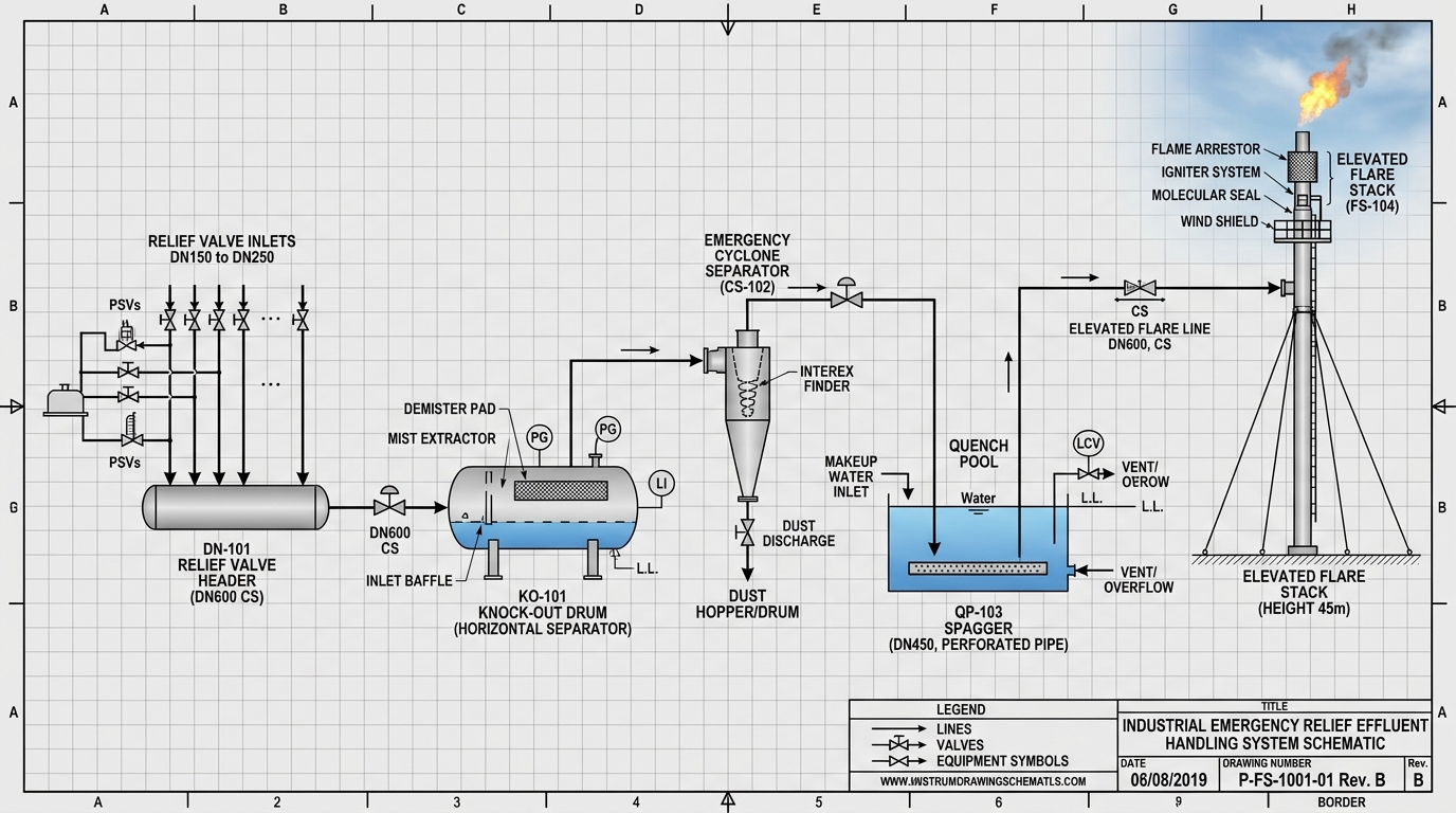 Emergency Relief Effluent Handling: Knock-Out Drums, Cyclones, Quench Pools & Flares (Part 6)