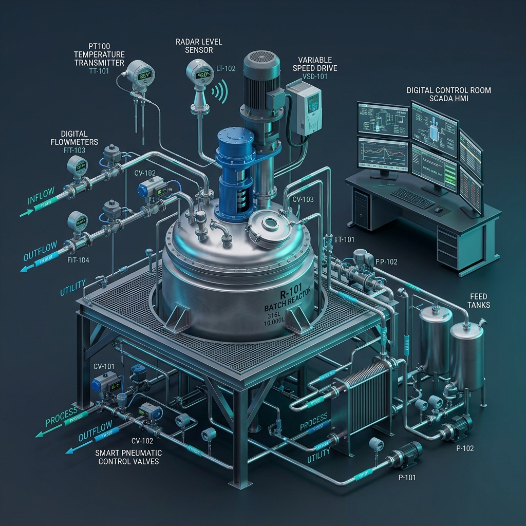 Instrumentation Process Data Sheet (IPDS), Instrument Count & Technology Selection Guide: Pharma API & Chemical Plant Engineering